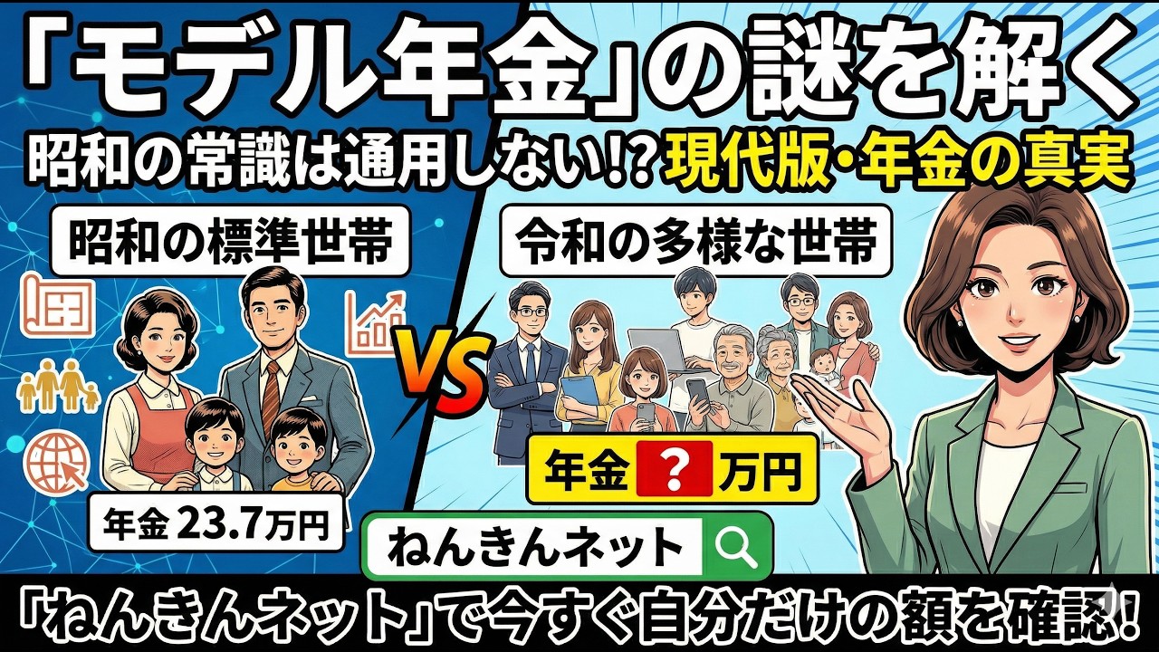 【年金】ミチコの「知って安心!年金教室」 「モデル年金」の謎を解く