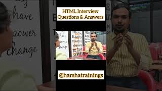 HTML Interview Questions and Answers that you should know | Part 15 | #html #harshatrainings
