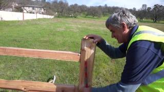 How to build a split rail fence This is a how to video for all our volunteers who are helping us build the split rail fence at the archery range. Thank you for helping