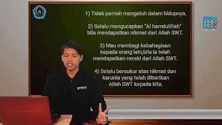 MATERI SYUKUR, SABAR DAN QANA'AH (Akidah Ahlak Kelas VIII MTS)