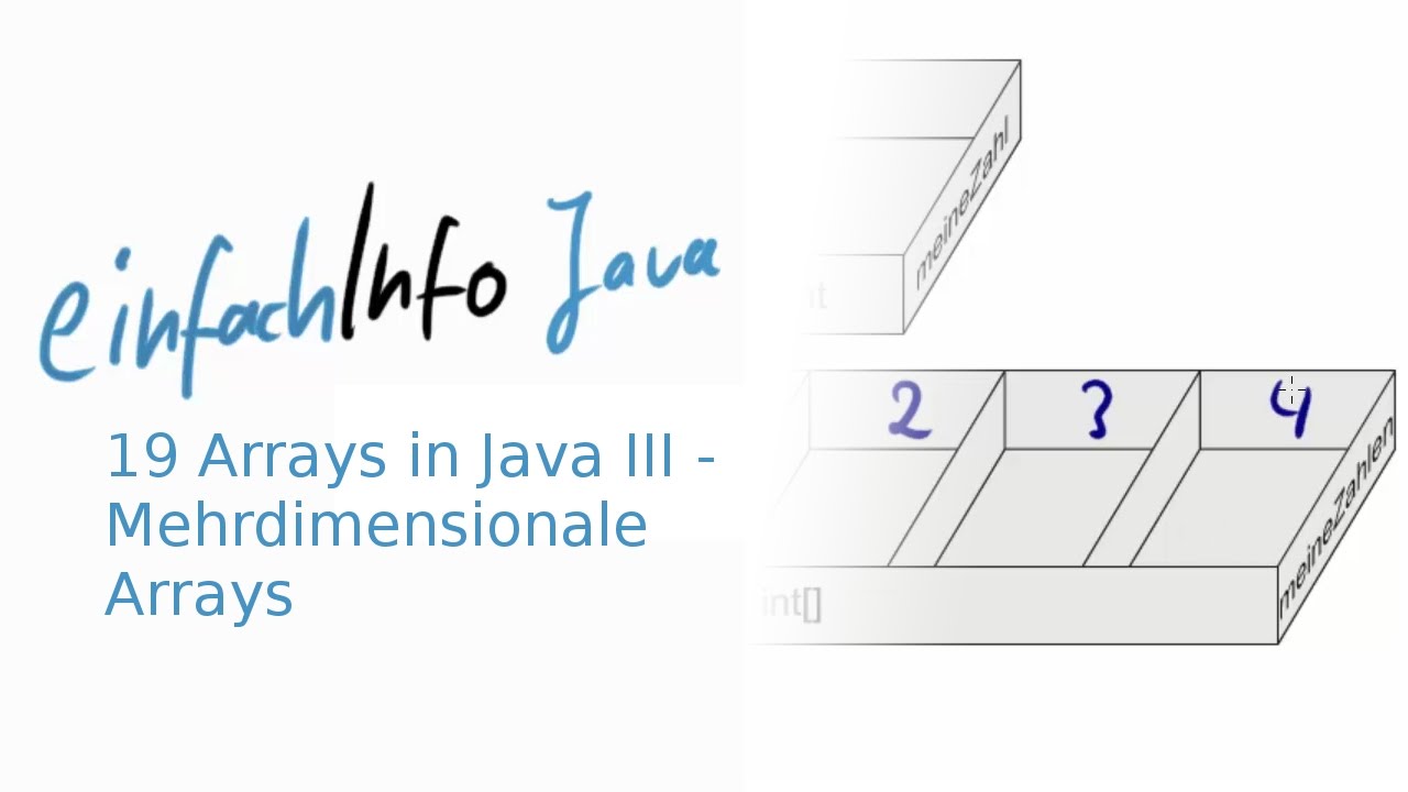 19 Arrays in Java III - Mehrdimensionale Arrays - YouTube