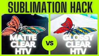 SUBLIMATION ON CLEAR HTV | SUBLIMATION FOR BEGINNERS | SUBLIMATION ON DARK FABRIC HACK screenshot 5