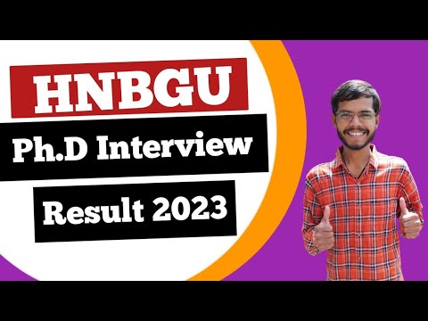 hnbgu phd interview result 2023