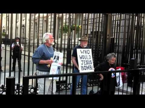 Catholic Workers block Downing Street to Free Brad...