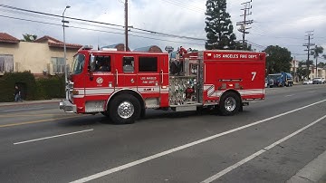 LAFD NEW Engine 7 Clearing The Scene