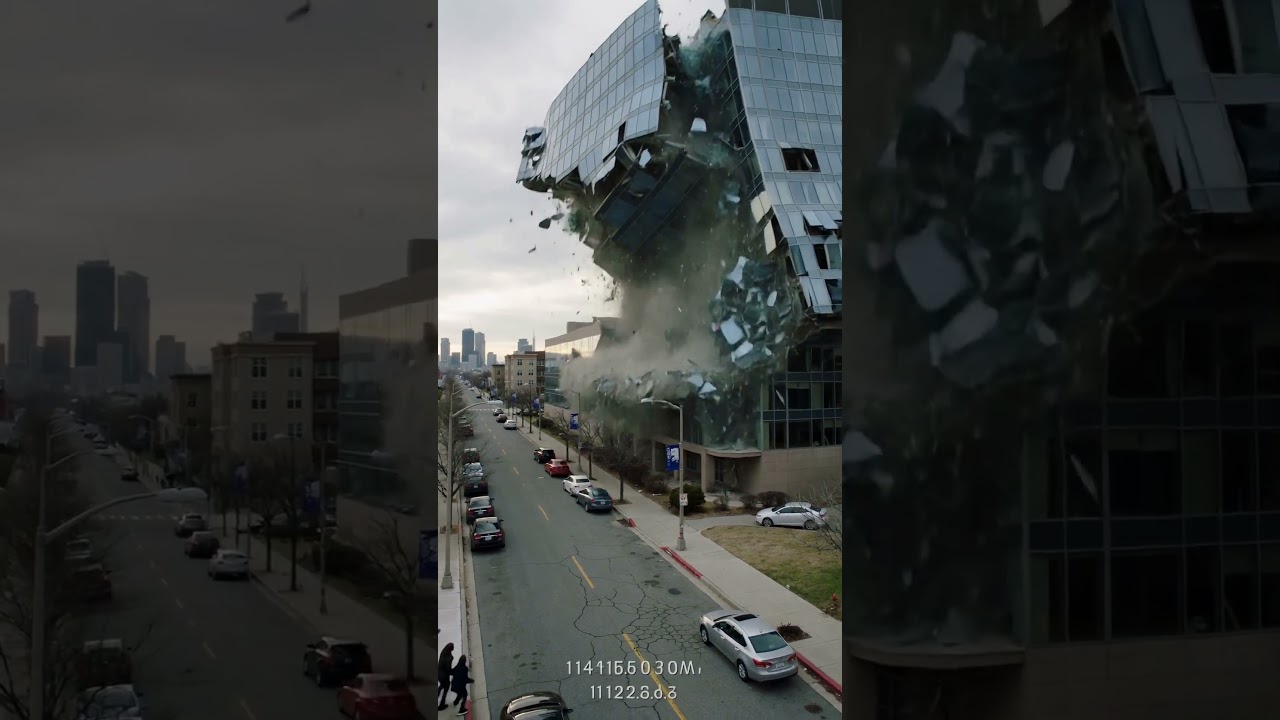 Massive Earthquake in Vancouver Caught on CCTV! High-Rise Collapses as Ground Splits Apart
