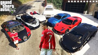 GTA 5 - Stealing Cristiano Ronaldo Luxury Cars with Franklin (Real Life Cars #23)
