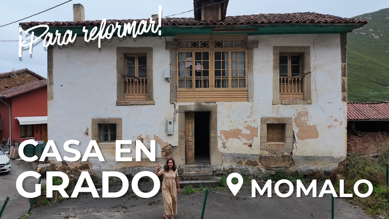 🏡 CASA EN VENTA PARA REHABILITAR EN GRADO, ASTURIAS | 360 m² + PANERA ASTURIANA