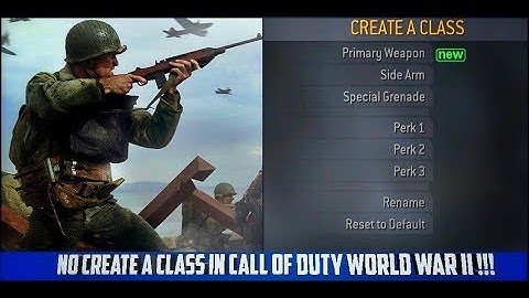 NO MORE CREATE A CLASS in Call of Duty WW II !!