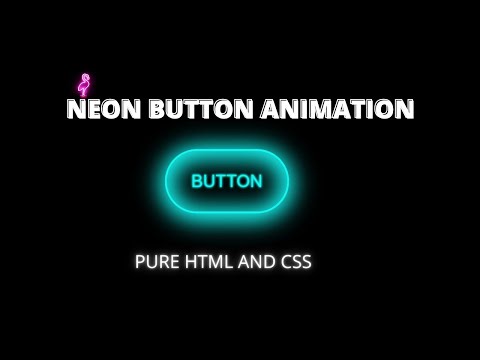 Neon Light Button Animation Effects on Hover
