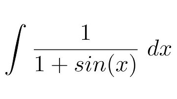 (Method 2) Integral of 1/(1+sin(x)) (Weierstrass substitution)