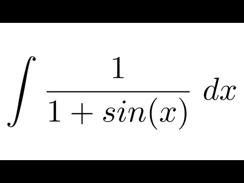 Integral of 1/(1+sin(x)) (Method 2)