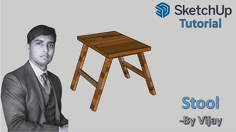 Sketchup Tutorial: How to make a Stool ? || By Vijay #sketchup #cad #3d #3dmodeling