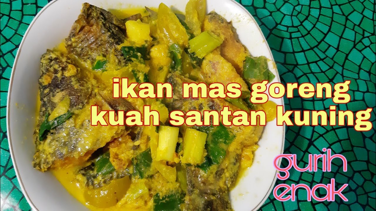 Resep ikan mas goreng santan kuning|ikan mas bumbu kuning ...