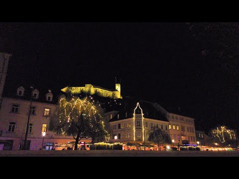Ljubljana Christmas Lights, Slovenia ~ 4K Virtual Travel