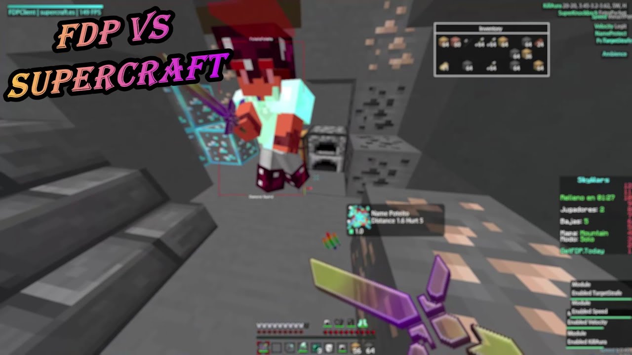 Minecraft Hacking on Supercraft with FDP Client [SPEED] [FLY] - YouTube