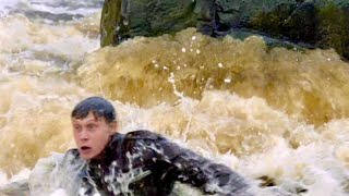 命がけ！主演俳優ジョージ・マッケイ急流に流される！映画『1917 命をかけた伝令』特典映像