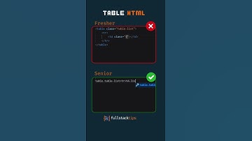 FresherVsSenior: #04 Table Html tips  #html #htmlcss #html5 #htmltutorial #development #coding #code