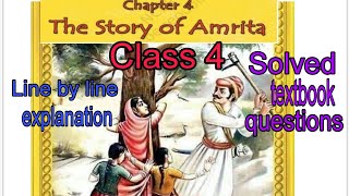 Class 4, EVS, The story of Amrita, line by line explanation