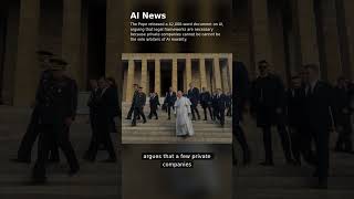 The Pope released a 42,000-word document on AI, arguing that legal frameworks are necessary because