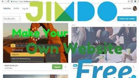 How to Make Your Own Website FREE Tutorial -- Jimdo Website Builder