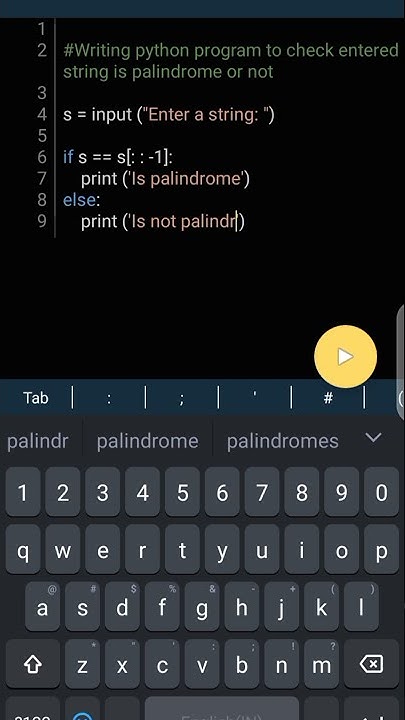 Python code to check whether string is Palindrome or not || #coding # ...