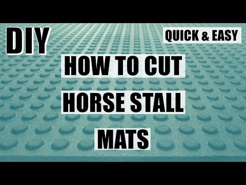 How to cut a horse stall mat | DIY gym equipment at home