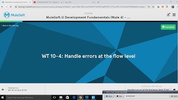MuleSoft-WT 10-4: Handle errors at the flow level