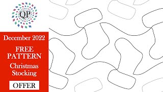 Free Quilting Pantograph for December 2022: Christmas Stocking