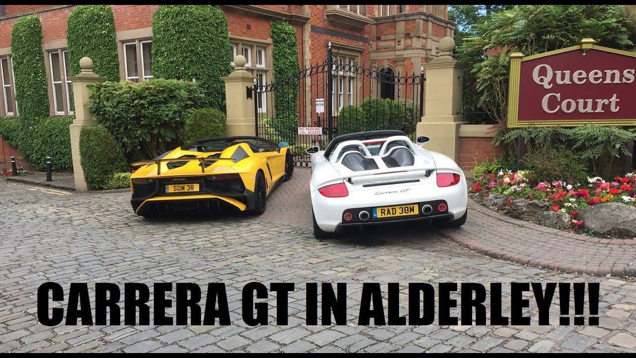 Supercars in Alderley Edge Aventador SV x3, Porsche