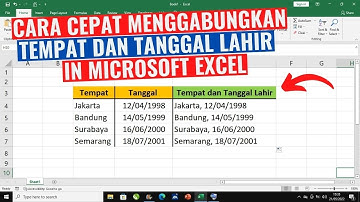 Cara Cepat Menggabungkan Tempat dan Tanggal Lahir di Excel
