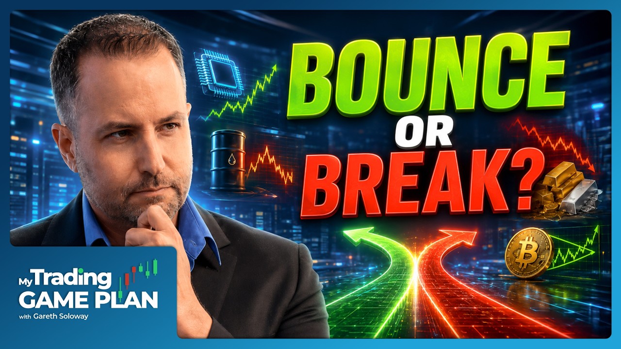 Top Trades: Semi's Look To Bounce, Oil Swings, Gold And Silver Struggle And Bitcoin Bull Flag
