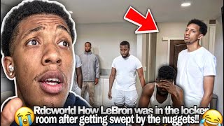How LeBron was in the locker room after getting swept by the nuggets😂🤣!!!(￼ Reaction video )