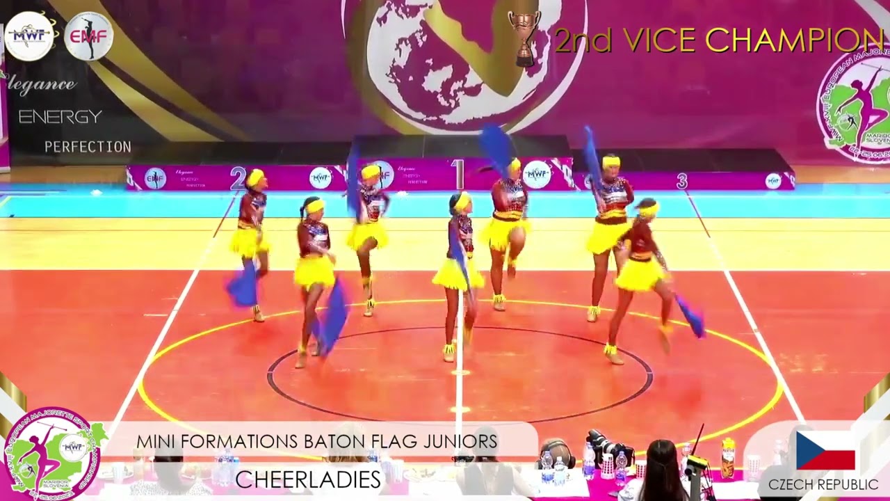 MWF/ 🏆 EUROPEAN 2nd VICE CHAMPION 2023. 🏆MINI FORMATION BATONFLAG JUNIORS / CHEERLADIES - CZ