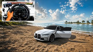 BMW M4 Beach Drive 🌊🔥 | Realistic Car Driving Gameplay in 4K Ultra HD screenshot 4
