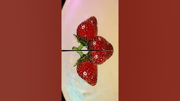 Glass strawberry sliced in one flawless ASMR macro shot 🍓💎 #ASMR