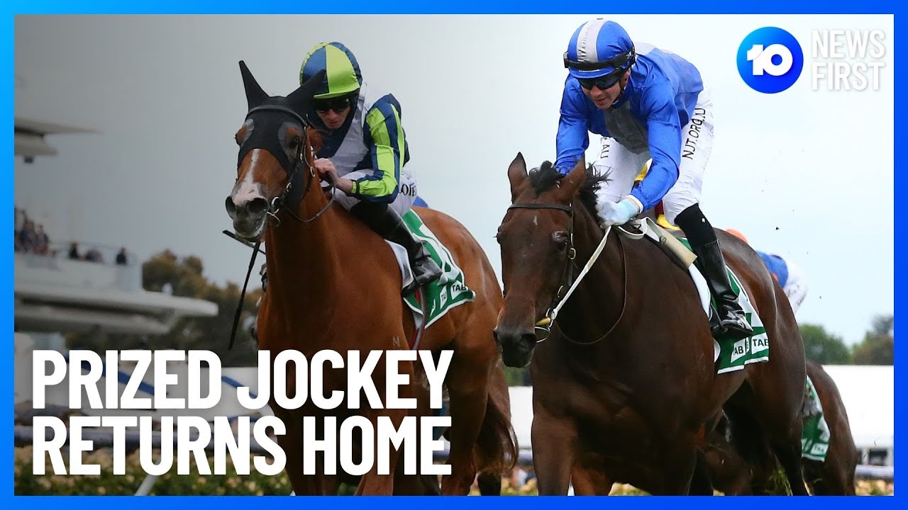 Melbourne Cup Jockey Returns Home | 10 News First