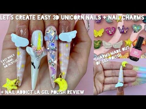 How to DIY 3D Nail Charms, Nail Hack 3D nail charms