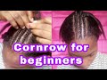 HOW TO CORNROW/WEAVE YOUR OWN HAIR| beginner friendly