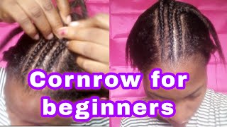 HOW TO CORNROW/WEAVE YOUR OWN HAIR| beginner friendly