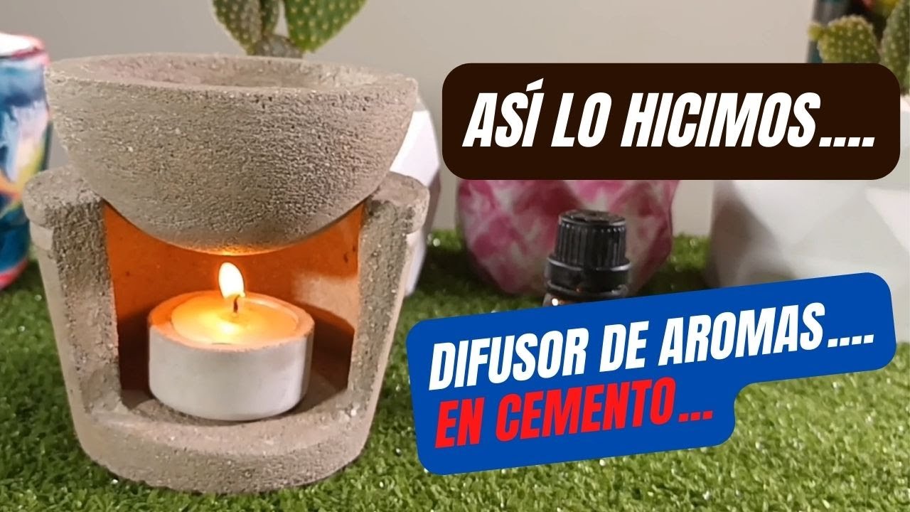 🔥 (AROMA DIFFUSER): (DIFUSOR DE AROMAS) Cómo Hacer Un Hornillo de Cemento Para Velas y Aceites 🔥
