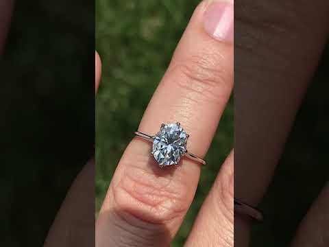 Oval Lab Grown Diamond Solitaire Ring ring video