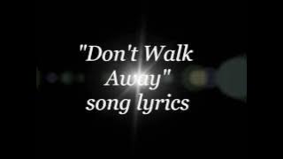 Download lagu Danger Danger - Don't Walk Away lyrics