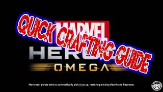 Marvel Heroes Omega PS4 Fast Crafting Guide