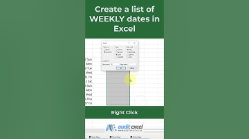 Autofill weekly dates in Excel (bi-weekly or any date series) #msexcel #excel #dataanalysis