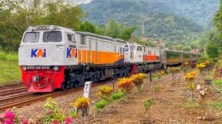 DAMPAK DARI LONGSOR KERETA INI TERPAKSA LEWAT JALUR BANDUNG