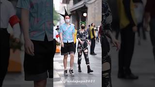 Chinese Street Fashion Couple Ootd Boys Fashion Style #shorts #tiktok