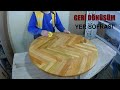 Ahşap parkeden el işi yer sofrası yapımı // wood recycle