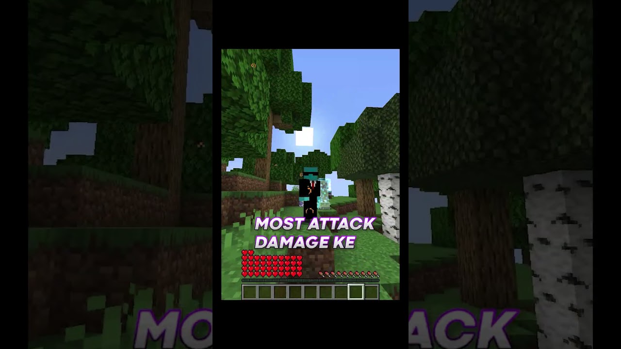 What's the maximum attack damage a mob can do in Minecraft #minecraft #steelwing #minecraftshorts