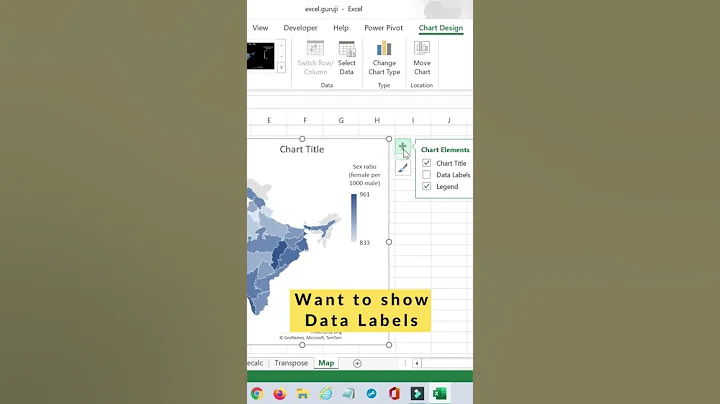 How to insert map to show data effectively #shorts